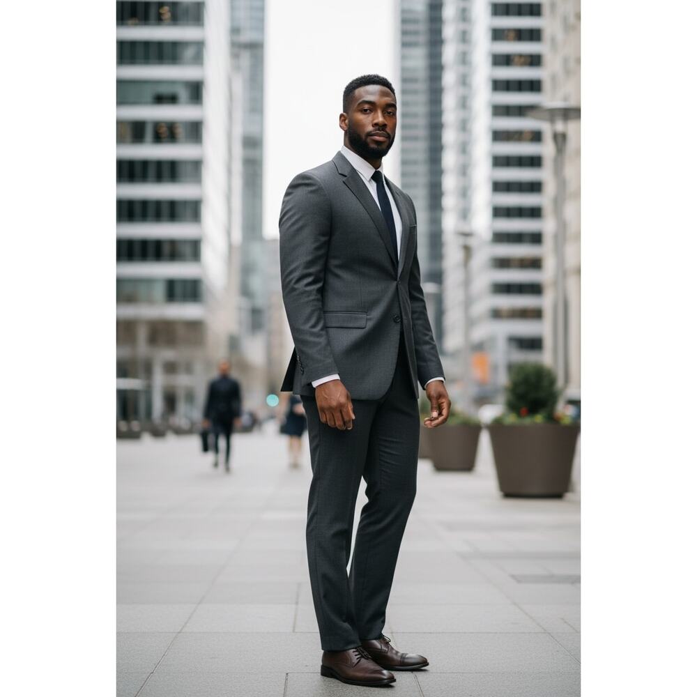 Joseph And Feiss Men's Suit Jacket Blazer Pure New Wool Black 40R